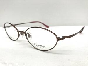 T-016 新品 眼鏡 メガネフレーム TITANIUM Calvin Klein 11g 52□18-135 フルリム シンプル レディース 女性 メンズ 男性 ピンク系