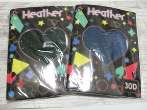 ★☆Heather ヘザーカラータイツ　ストッキング　Ｍ～Ｌ　ネイビー　グリーン　３０デニール☆★