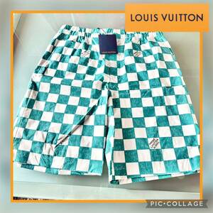 ★お値下げ中！★LOUIS VUITTON ルイ ヴィトン ダミエ ドロー ストリング ショーツ 42 ハーフパンツ ショートパンツ 半ズボン 長期保管品