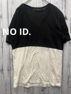 ♦︎NO ID. ノーアイディー　VネックTシャツ　バイカラーシャツ