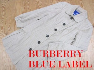 ★バーバリー Burberry ブルーレーベル★レディース ノバチェック総柄 デザインコート ベージュ★R61020017B