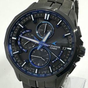 w023 稼働品 カシオ CASIO OCW-S3001B-1AJF オシアナス OCEANUS ブラックマンタ 500本限定 メンズ 腕時計 電波ソーラー 美品