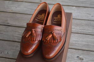 着用1回　CROCKETT＆JONES　SLOANE　6.5D　ブラウン　タッセルローファー　TOMORROWLAND別注