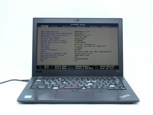 中古Lenovo ThinkPad X280 第7CORE世代I5/8GB　12.5型 ノートパソコン　BIOSまで表示　バッテリー欠品　詳細不明　ジャンク扱い 　