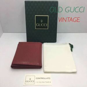 未使用 オールドグッチ フォトケース 写真入れ GUCCI レザー 男女兼用 ヴィンテージ メンズ レディース