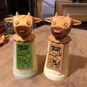 ＭＯＯ ＣＯＷ ＣＲＥＡＭＥＲ 牛のソース？醤油？調味料入れ ビンテージ アンティーク 年代不明