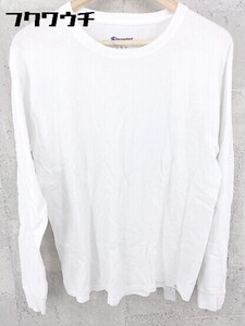 ◇ Champion チャンピオン 長袖 Tシャツ カットソー L ホワイト # 1002799740784