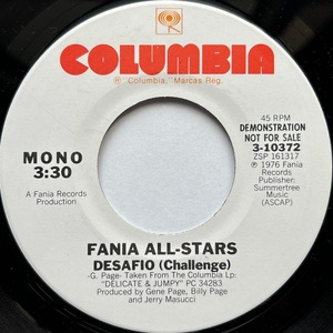 【試聴 7inch】Fania All-Stars / Desafio (Challenge) 7インチ 45 muro koco フリーソウル Ray Barretto Bobby Valentin Gene Page