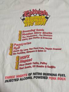 epitaph records エピタフ summer nationals 1997 バンドTシャツ 袖裾ダブル ブート? リプリント? 年代不明 nofx pennywise h2o hepcat