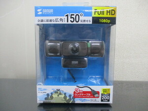 ∝ 86 ウェブカメラ SANWA サンワサプライ ワイドレンズ USBウェブカメラ マイク内蔵 ブラック CMS-V53BK 未使用 未開封品