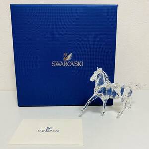 【極美品】SWAROVSKI スワロフスキー Horse 馬 スタリオン 5135910 クリスタル ガラス オブジェ 置物