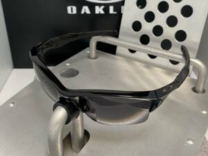 偏光★OAKLEYオークリーHALF JACKET2.0 XL ハーフジャケット 黒ブラック/POLARIZEDミラー アジアンフィット USA製サングラス 釣りドライブ