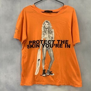 MARC JACOBS マークジェイコブス Tシャツ 半袖 オレンジ系 LL / 小型便OK [D3228]