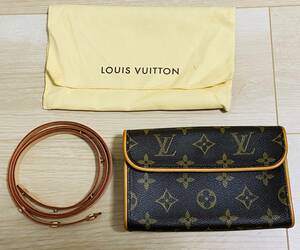 LOUIS VUITTON ★モノグラム★ルイ ヴィトン★ポシェット フロランティーヌ★廃番品★M51855 ★ヌメ革ベルト付★2回短時間使用★百貨店購入