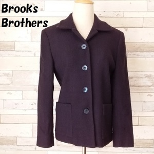 【人気】Brooks Brothers/ブルックスブラザーズ USA製 ウール混ジャケット 3ボタン ネイビー サイズ4 レディース/9556