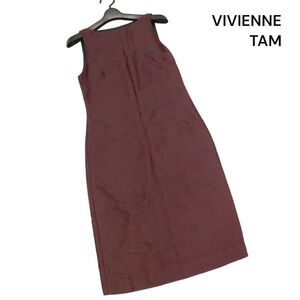 VIVIENNE TAM ヴィヴィアンタム 春夏 絹 シルク混♪ 総柄 ノースリーブ ワンピース Sz.0　レディース　K4T00565_4#D