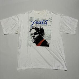 80s William Butler Yeats Poet Literature アート Tシャツ /L 宇宙人 エイリアン 90s 映画 ムービー アート アニメ バンド バンド 企業