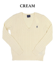 新品 アウトレット k409 レディース XLサイズ セーター メリノウール/カシミア Vネック セーター polo ralph lauren ポロ ラルフ ローレン 