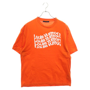 LOUIS VUITTON ルイヴィトン 23AW Short Sleeved Cotton T-Shirt ショートスリーブコットン半袖Tシャツ 1AFAZO オレンジ