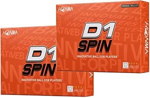 【 2ダース 】 本間ゴルフ HONMA ゴルフ ボール D1 SPIN スピン おまけ付き (2ダース_オレンジ)