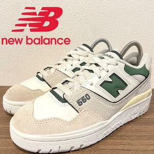 NEW BALANCE ニューバランス BBW550SG ホワイト グリーン レディース ローカットスニーカー カジュアル 22.5cm 