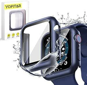 YOFITAR Apple Watch 用 防水ケース series6/SE/5/4 44mm アップルウォッチ保護カバー ガラス