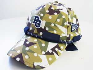 1円★PEARLYGATES パーリーゲイツ★迷彩＆水玉 PGロゴ CAMO&DOT カモ&ドットキャップ【053-2287101】カーキ深緑【本物保証】完売商品