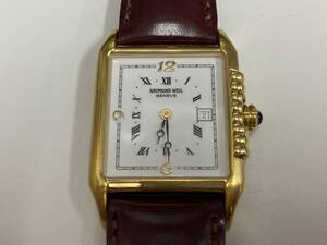 ♪♪6242 RAYMOND WEIL GENEVE レイモンドウィル ジュネーブ　9965 18K GOLD ELECTROPLATED 10M クォーツ 腕時計 ♪♪