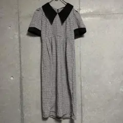 DAY CLOSET　千鳥柄ワンピース　綺麗め　上品　タイトシルエット