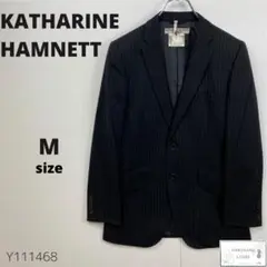 美品 KATHARINE HAMNETT ハムネット テーラードジャケット 黒