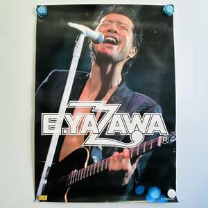 NA8819 当時物 矢沢永吉 ポスター E.YAZAWA EIKICHI YAZAWA 白マイク、B2サイズ 検i