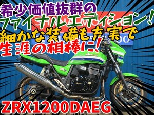 ■『免許取得10万円応援キャンペーン』3月末まで開催中！！■日本全国デポデポ間送料無料！カワサキ ZRX1200DAEG ダエグ A1149 カスタム