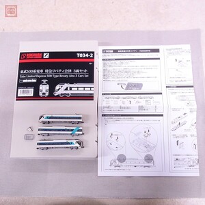 ロクハン T034-2 東武500系電車 特急リバティ会津 3両セット Zゲージ 鉄道模型 六半 ROKUHAN 動作未確認【20