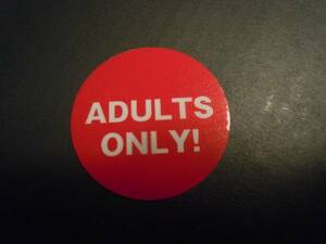 Ｐｅｒｖｅｒｔ Ｏｎｌｙ！ ADULTS ONLY！ R18 ステッカー