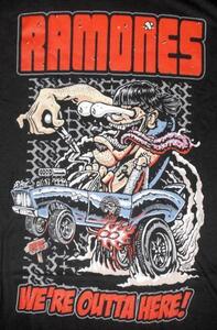 ★ラモーンズ Tシャツ RAMONES Outta Here - M 正規品 rat fink hot rod punk