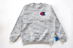 (M)2013Supreme Champion Script crewneckシュプリームスクリプトスウエットシャツGreyグレー