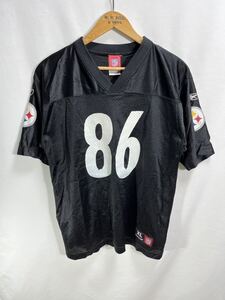 ■ 子供用 Reebok NFL Pittsburgh Steelers #86 WARD ユニフォーム フットボール Tシャツ サイズ KIDS XL 古着 スティーラーズ アメフト ■