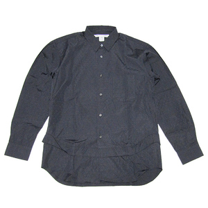 コムデギャルソンシャツ　シャツ　フリル　ダークブルー　S　comme　des　garcons　shirt