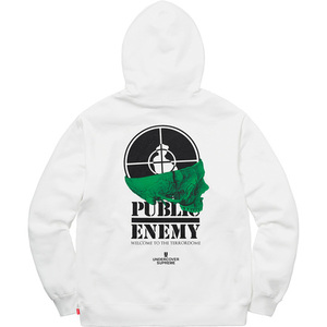 即決 supreme 18ss undercover Public Enemy Terrordome Hooded Sweatshirt white L