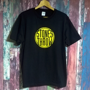 送込　Stones Throw Records　ストーンズスロウ 半袖Tシャツ　黒色　Lサイズ 