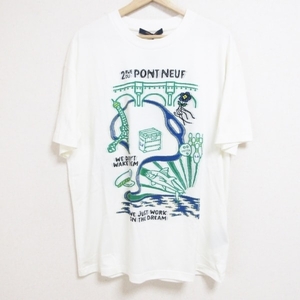 ルイヴィトン LOUIS VUITTON 半袖Tシャツ サイズL HQY72WIGT/1AFJFQ インターシャグラフィックコットンTシャツ メンズ 新品同様 トップス