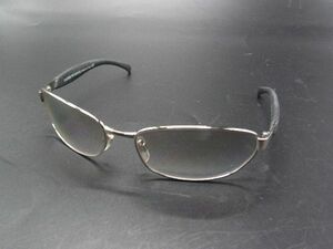 ■美品■ EMPORIO ARMANI エンポリオアルマーニ 211-S 707/6l 61□17 115 サングラス 眼鏡 メガネ シルバー系×ブラック系 DF0379