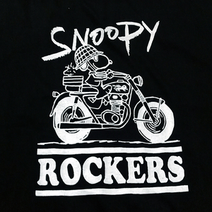 送料無料【 ROCKERS】スヌーピーロッカーズ / ブラック★選べる5サイズ/S M L XL 2XL/ヘビーウェイト 5.6オンス