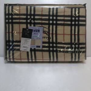 訳有/激レア/廃盤品【送料無料】新品未使用/正規品/Burberry/Burberrys/バーバリーズ/形状記憶綿毛布/ノバチェック/ホースマーク(Y215)寝具