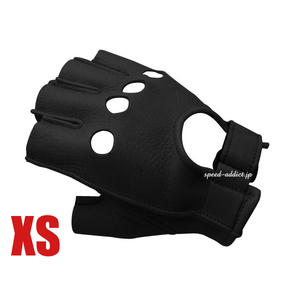 CHURCHILL GLOVE FINGERLESS OT BLACK XS/チャーチルグローブフィンガーレス黒ブラック鹿革本革春用春夏用サマーグローブレディース女性用