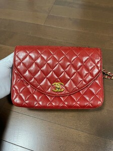 正規品 シャネル CHANEL マトラッセ ラムスキン チェーンショルダーバッグ ココマーク ゴールド金具