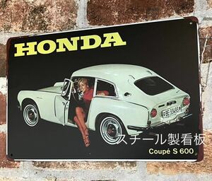 HONDA S600 エスロク　【3】昭和レトロ　ブリキ看板　プレート　旧車　ヘッドライト　s800 N360