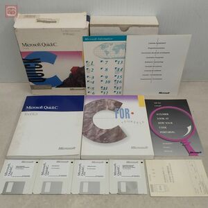 動作保証品 IBM PC 3.5インチFD 海外版 マイクロソフト クイックC Version2.5 Microsoft QuickC Compiler 箱説付【20