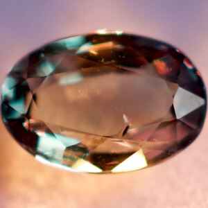 天然アレキサンドライト 0.388ct 5.5x3.8mm ルース 天然石 天然クリソベリル Alexandrite ソーティング付き