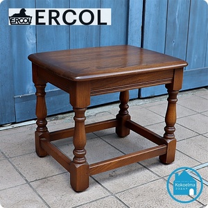 ercol アーコール エルム材 サイドテーブル コーヒーテーブル イギリス 英国 アンティーク ヴィンテージ 北欧風 リビングテーブル CE434